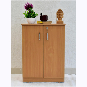 Beige Engineered Wood Multipurpose Cabinet by SamDecors