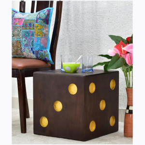 Yellow Cube/Dice Side Bar Table