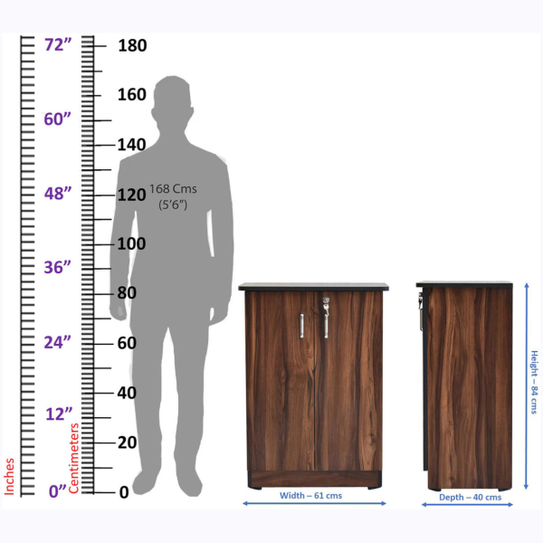 Seth Two Door Cabinet/Shoe Rack - Four Compartments - Image 16