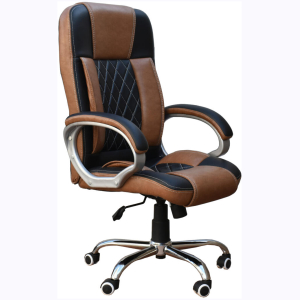 Black & Brown Boss Office Chair by SamDecors