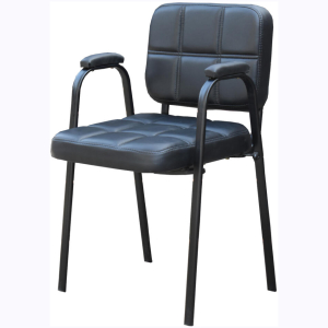 Fixed Ergonomic Black Office Chair by SamDecors